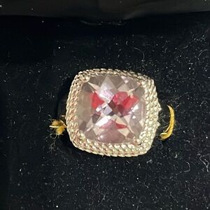 Victoria Wieck Sterling silver and cubic zirconia stone.Size 8-1/2